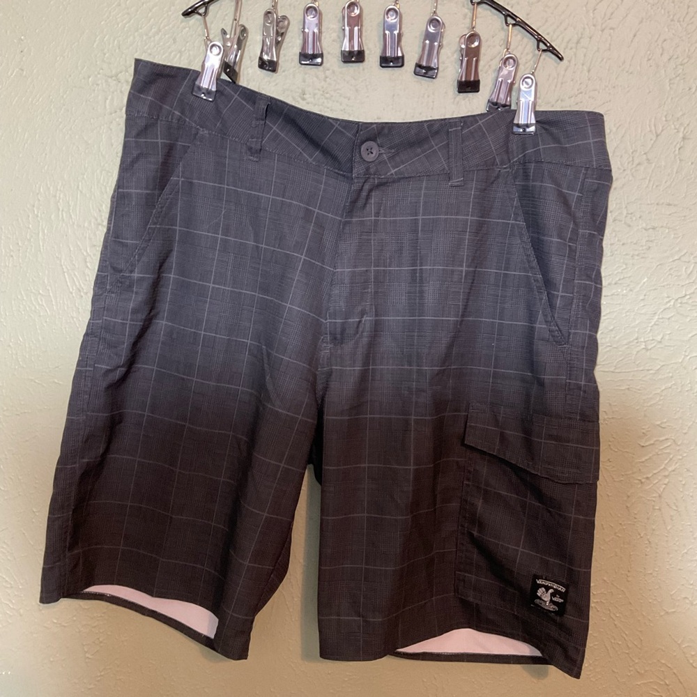 Vans Black and Light Gray Vanphibian Board Shorts